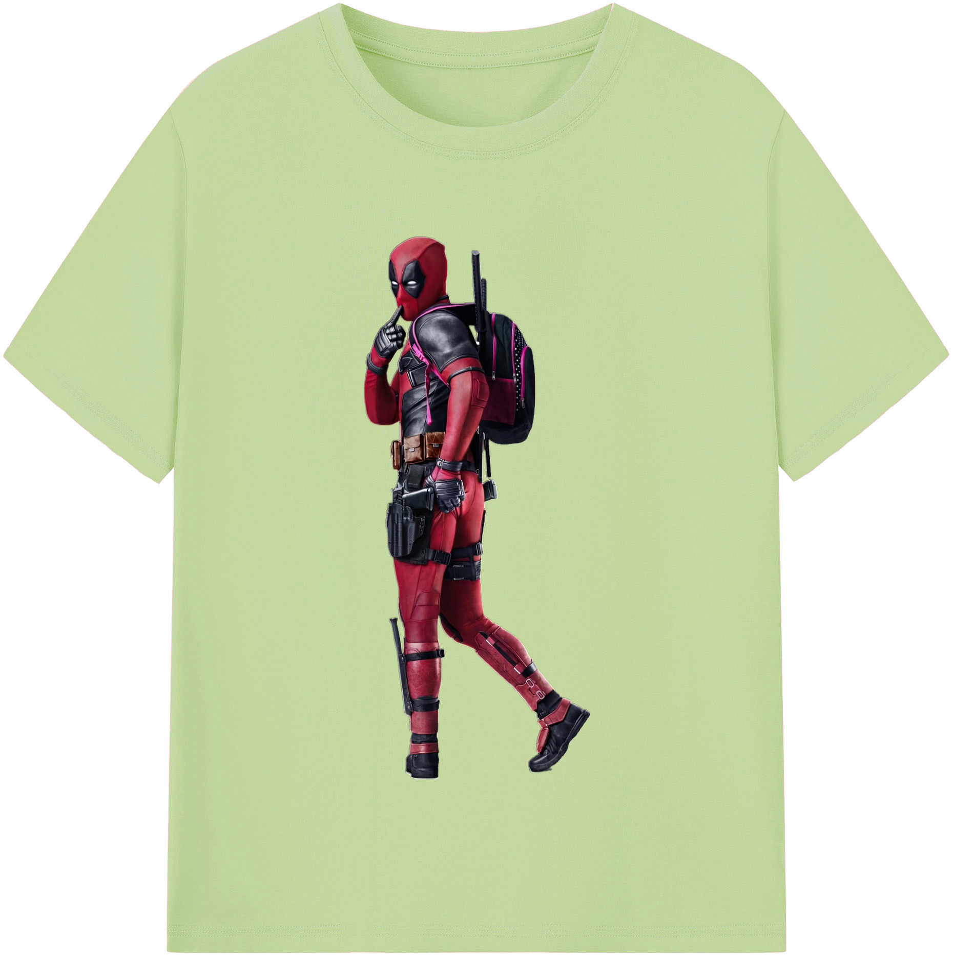（画像用） Deadpool デッドプール 綿100％半袖Tシャツ（フロントプリント）